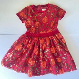 Snow White Red Sequin Formal Party Dress Disney Princess Collection Sz 4